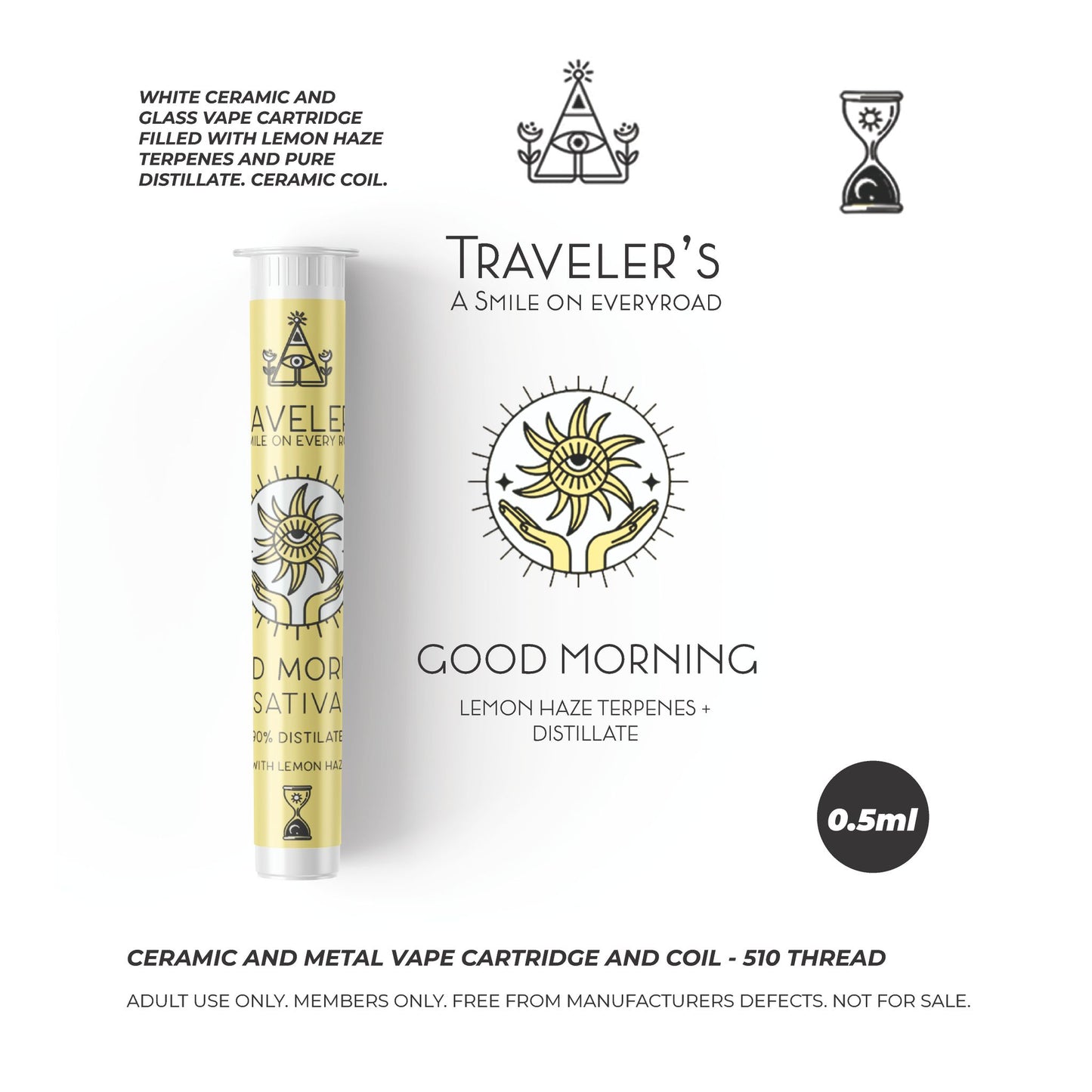 Classic Traveler's 1ml Cartridge - Lemon Haze